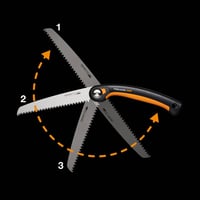 Fiskars Plus Összecsukható Fűrész 21cm Vastagabb Ágakhoz Fekete/Narancs - saw (20 cm blade) 7