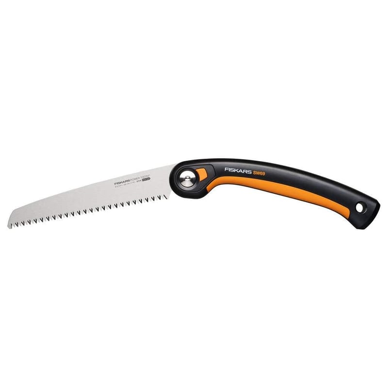Fiskars Plus SW69 sklopiva pila - oštrica 21 cm, crna/narančasta