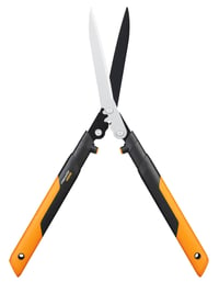 Fiskars PowerGear X HSX92 Fogaskerekes Sövényvágó Olló – Tapadásmentes Bevonat, Acél Pengék, 63 cm, Fekete/Narancs 1