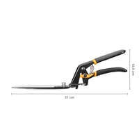 Fiskars Solid GS21 Škare za travu - 31 cm, crne/narančaste, ergonomska ručka, čelik/plastika 4
