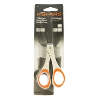 Univerzálne nepriľnavé nožnice Fiskars Titanium 18 cm, pre pravákov aj ľavákov, titánový povrch, čepeľ z nehrdzavejúcej ocele, biela/oranžová, 1004720 5