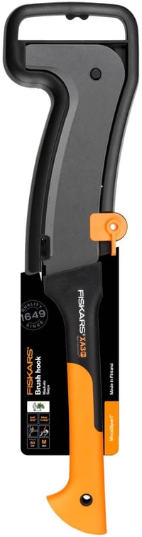 Mačeta Fiskars WoodXpert XA3 50,5 cm, čierno-oranžová, s nepriľnavým tvrdeným povrchom — Stopy používania na čepeli (stav: pozri 2. obrázok) 6