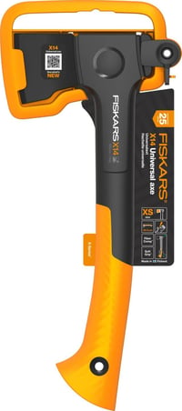 Fiskars X-Series X14 univerzalna sjekira, XS, 35,5 cm, težina glave 529 g, crno-narančasta, za kresanje grana i cijepanje drva za ogrjev 10