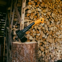 Fiskars X-Series X14 univerzalna sjekira, XS, 35,5 cm, težina glave 529 g, crno-narančasta, za kresanje grana i cijepanje drva za ogrjev 7