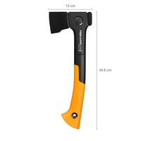 Fiskars X-Series X14 univerzalna sjekira, XS, 35,5 cm, težina glave 529 g, crno-narančasta, za kresanje grana i cijepanje drva za ogrjev 3