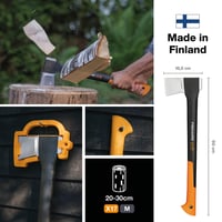 Štiepacia sekera Fiskars X17 s chráničom čepele, veľkosť M, 60 cm násada, na štiepanie palivového dreva 2