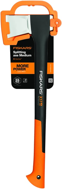 Štiepacia sekera Fiskars X17 s chráničom čepele, veľkosť M, 60 cm násada, na štiepanie palivového dreva 6