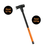 Fiskars X46 Cjepač 2 u 1 – Sjekira i malj, oštrica od kovanog čelika, 4,6 kg, drška ojačana staklenim vlaknima, crna/narančasta 2