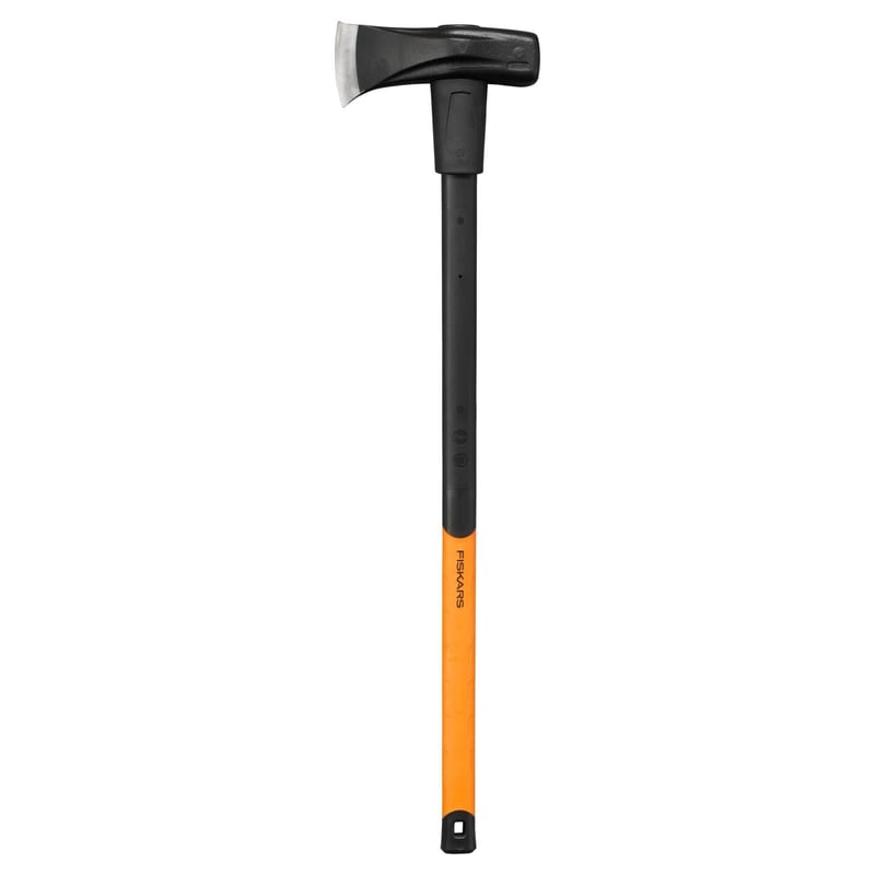 Fiskars X46 Cjepač 2 u 1 – Sjekira i malj, oštrica od kovanog čelika, 4,6 kg, drška ojačana staklenim vlaknima, crna/narančasta