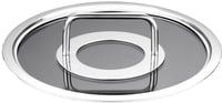 Fissler Adamant pokrievka z nehrdzavejúcej ocele, priemer 18 cm, sklenená, vhodná do umývačky riadu, žiaruvzdorná — Preliačina na okraji (stav: viď 2. obrázok) 1