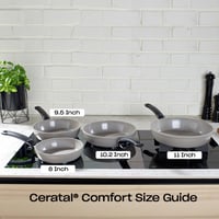 Tigaie ceramică Fissler Ceratal Comfort 20 cm, gri, fără PFAS/PTFE, bază CookStar, inducție, Made in Germany 3