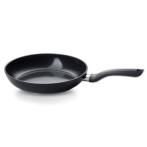 Fissler Essential Black aluminijska tava s keramičkim premazom 28 cm, bez PFAS/PTFE — oguljena boja na dnu i ogrebotine (stanje: vidi 2. sliku)