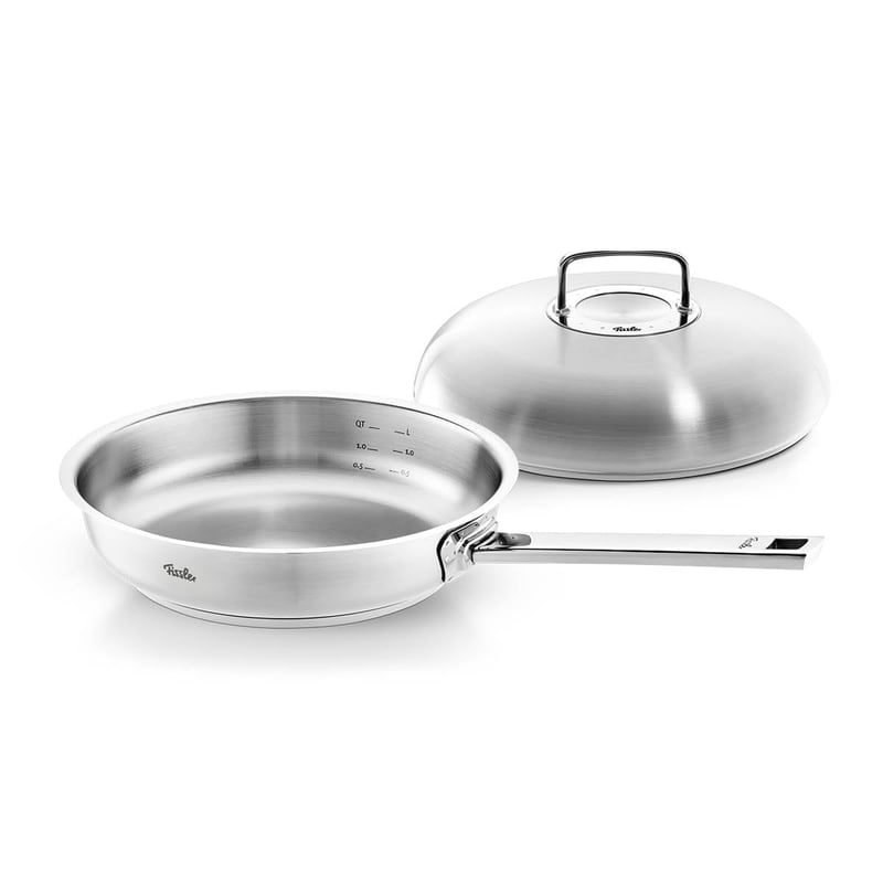 Súprava nerezových panvíc Fissler Profi Collection, 2 ks, 28 cm, bez povrchovej úpravy, na indukciu, s vysokou pokrievkou