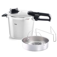 Nerezový tlakový hrniec Fissler Vitavit Premium, 6 litrov, 22 cm, 4 úrovne varenia, s vložkou, na indukciu, vyrobený v Nemecku 1