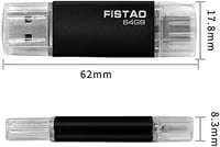 FISTAD 64GB USB-C OTG Pendrive 2in1 Telefon Laptop PC Adattárolás 2