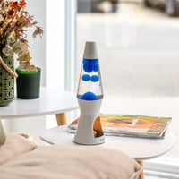 Lampă cu lavă FISURA fără lumânare – Lampă cu lavă albastră-albă, care nu necesită electricitate – Cadou original – 29 x 8,5 cm (lumânarea nu este inclusă) 5