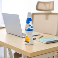 Lampă cu lavă FISURA fără lumânare – Lampă cu lavă albastră-albă, care nu necesită electricitate – Cadou original – 29 x 8,5 cm (lumânarea nu este inclusă) 4
