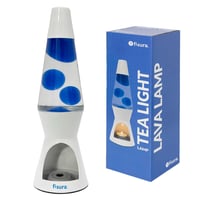 Lampă cu lavă FISURA fără lumânare – Lampă cu lavă albastră-albă, care nu necesită electricitate – Cadou original – 29 x 8,5 cm (lumânarea nu este inclusă) 1
