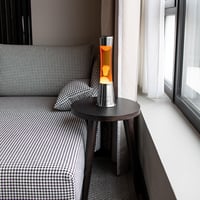 FISURA Lava lampa narančasta - Srebrno kromirano postolje, narančasta tekućina i lava, sa zamjenskom žaruljom - 11 x 11 x 39,5 cm 4