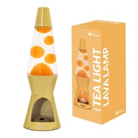 Fisura Žltá lávová lampa bez elektriny – ekologická dekoratívna lampa, originálny darček, 29 x 8,5 cm (bez sviečky) 1