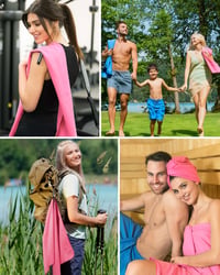 Fit-Flip ručnik od mikrofibre, brzosušeći, za fitness, sport, saunu i putovanja, lagan, velikih dimenzija 5