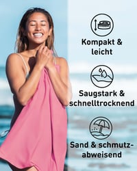 Fit-Flip ručnik od mikrofibre, brzosušeći, za fitness, sport, saunu i putovanja, lagan, velikih dimenzija 2