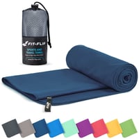 Fit-Flip utierka z mikrovlákna, rýchloschnúca, vhodná na šport, fitnes, saunu, cestovanie a pláž, ľahká, kompaktná osuška 1
