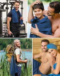 Fit-Flip utierka z mikrovlákna, rýchloschnúca, vhodná na šport, fitnes, saunu, cestovanie a pláž, ľahká, kompaktná osuška 5