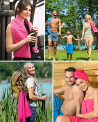 Fit-Flip ručnik od mikrovlakana, brzo sušeći, za sport, fitness, saunu i putovanja, lagan, velikih dimenzija 5
