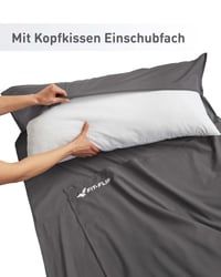 Sac de dormit ultraușor Fit-Flip din bumbac sau microfibră – Sac de dormit compact de vară pentru drumeții și călătorii 4