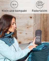Sac de dormit ultraușor Fit-Flip din bumbac sau microfibră – Sac de dormit compact de vară pentru drumeții și călătorii 5