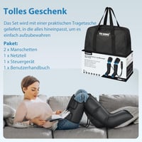 FIT KING 3-in-1 Láb Masszírozó Hőkezeléssel és Kompresszióval - Légnyomásos Terápia, Fájdalomcsillapítás, Vérkeringés Javítás 9