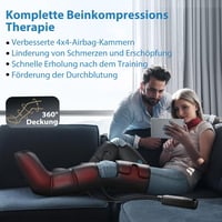 FIT KING 3-in-1 Láb Masszírozó Hőkezeléssel és Kompresszióval - Légnyomásos Terápia, Fájdalomcsillapítás, Vérkeringés Javítás 3