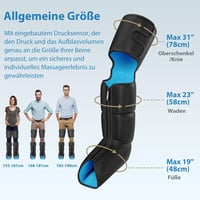 FIT KING 3-in-1 Láb Masszírozó Hőkezeléssel és Kompresszióval - Légnyomásos Terápia, Fájdalomcsillapítás, Vérkeringés Javítás 8