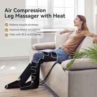 FIT KING Láb Masszírozó Készülék Melegítő Funkcióval - Kompressziós Masszázs Lábfej Vádli Comb Fájdalomcsillapítás Vérkeringés Javítás 3