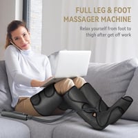 FIT KING Lábmasszírozó Készülék Vérkeringés Javításához - Kompressziós Csizma Nyugtalan Lábakra, Izomfájdalom Enyhítésére és Duzzanat Csökke 2