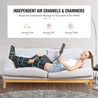 FIT KING Lábmasszírozó Készülék Vérkeringés Javításához - Kompressziós Csizma Nyugtalan Lábakra, Izomfájdalom Enyhítésére és Duzzanat Csökke 7