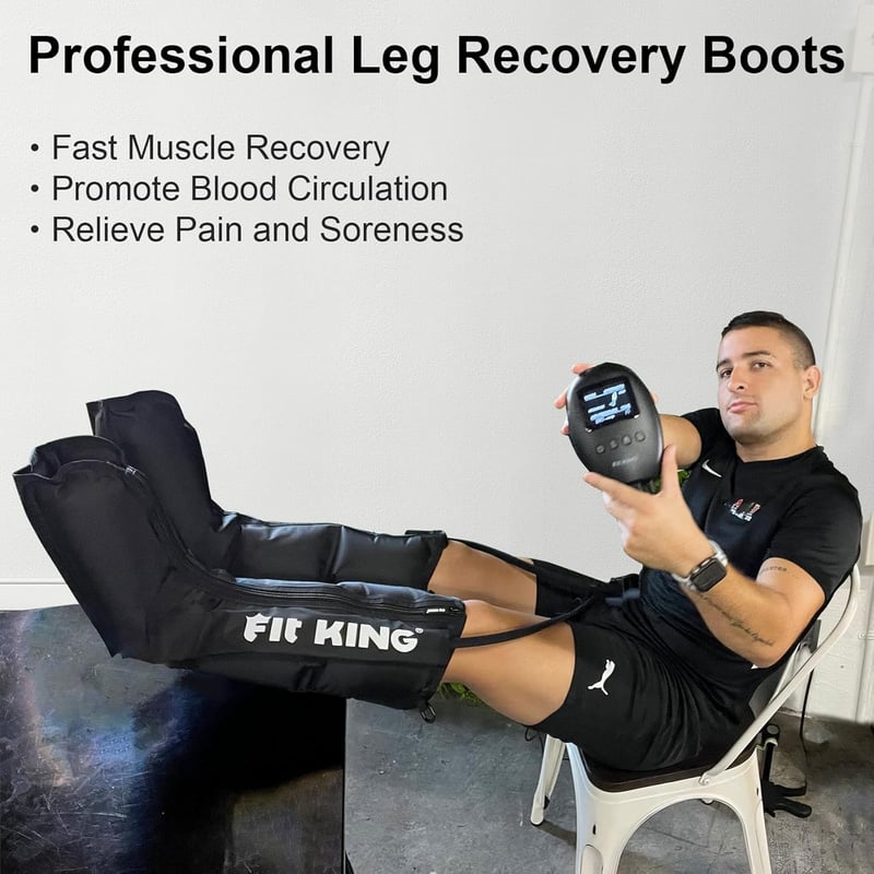 FIT KING Lábmasszírozó Kompressziós Masszázs Lábra és Lábfejre Nyirokdrénázs