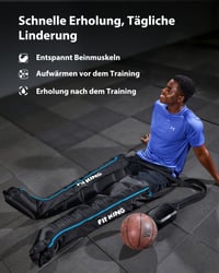 FIT KING Masážne zariadenie na nohy Recovery Boots veľkosť M, 5-zónové nabíjateľné kompresné masážne čižmy pre rýchlu regeneráciu 3