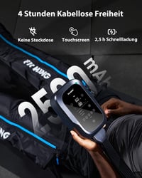 FIT KING Masážne zariadenie na nohy Recovery Boots veľkosť M, 5-zónové nabíjateľné kompresné masážne čižmy pre rýchlu regeneráciu 5
