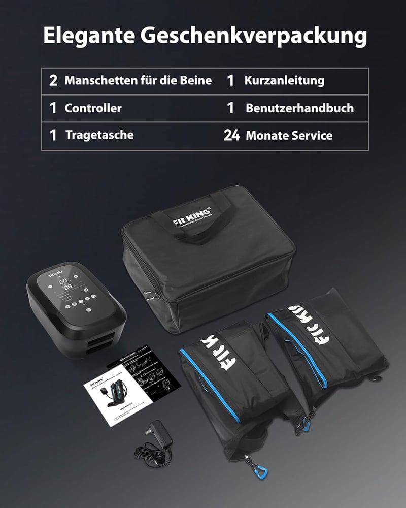 FIT KING Vezeték nélküli lábmasszírozó kompressziós csizma M/L méret