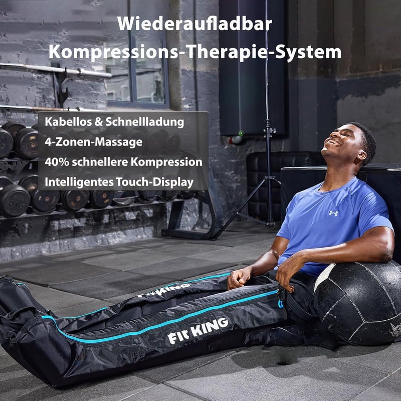 FIT KING Vezeték nélküli lábmasszírozó kompressziós mandzsettával sportoláshoz