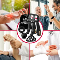 Set de antrenament pentru întărirea mâinilor FitBeast (5 piese) – 2 mânere pentru antebraț, dispozitiv de strângere a mâinii cu rezistență reglabilă, extensie pentru degete, inel de prindere și minge antistres pentru sportivi 5