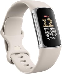 Fitbit Charge 6 Aktivitásmérő 6 Hónapos Prémium Tagsággal és Google Wallet - Single, Porcelain / aluminium silver 1