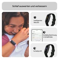 Brățară de fitness/Smartwatch Fitbit Inspire 3 - Negru/Midnight Zen, Monitorizare ritm cardiac, Gestionarea stresului, Analiza somnului, baterie cu autonomie de 10 zile, abonament Premium pe 6 luni, Android/iOS 6