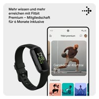 Brățară de fitness/Smartwatch Fitbit Inspire 3 - Negru/Midnight Zen, Monitorizare ritm cardiac, Gestionarea stresului, Analiza somnului, baterie cu autonomie de 10 zile, abonament Premium pe 6 luni, Android/iOS 9