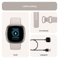 Inteligentné hodinky Fitbit Sense 2 – Zabudované GPS, EKG, zvládanie stresu a analýza spánku – Kompatibilné s Android a iOS – Mesačná biela / Platínový hliník 9