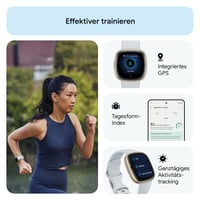 Inteligentné hodinky Fitbit Sense 2 so vstavaným GPS, EKG a riadením stresu, analýzou spánku, hmlisto modrá/zlatý hliník, kompatibilné s Android a iOS 9