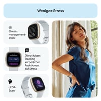 Inteligentné hodinky Fitbit Sense 2 so vstavaným GPS, EKG a riadením stresu, analýzou spánku, hmlisto modrá/zlatý hliník, kompatibilné s Android a iOS 6