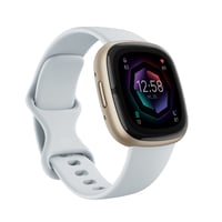 Inteligentné hodinky Fitbit Sense 2 so vstavaným GPS, EKG a riadením stresu, analýzou spánku, hmlisto modrá/zlatý hliník, kompatibilné s Android a iOS 1